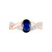 Bague Candice Or Rose Saphir - Bagues solitaires Femme | Histoire d’Or