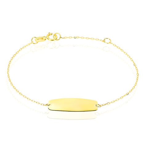 Bracelet Identit&eacute; Gaspardine Maille For&ccedil;at Or Jaune - Bracelets Communion Enfant | Histoire d&rsquo;Or