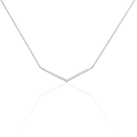Collier Emea Argent Blanc Oxyde De Zirconium - Colliers fantaisie Femme | Histoire d&rsquo;Or