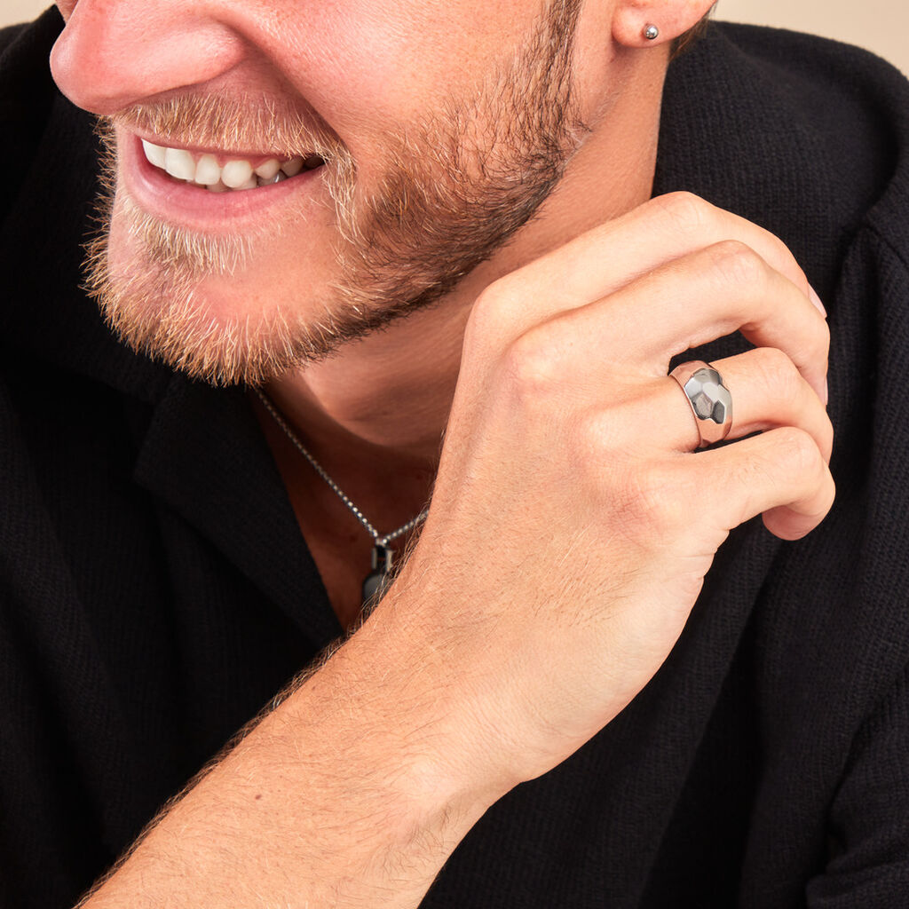 Bague Two Argent Blanc - Bagues fantaisie Femme | Histoire d’Or