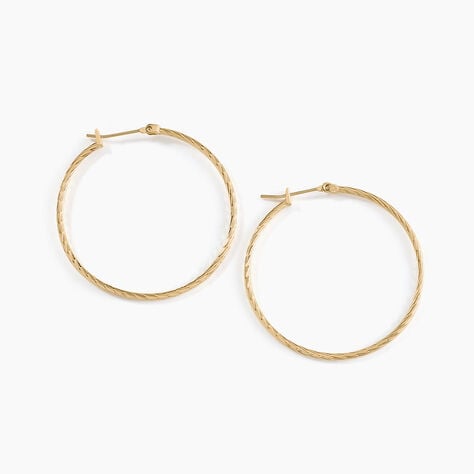 Créoles Anusha Plaqué Or Jaune - Boucles d'oreilles créoles Femme | Histoire d’Or