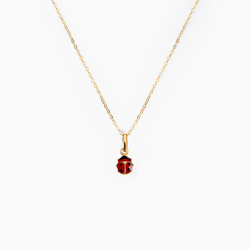 Collier Helidie Coccinelle Or Jaune - Colliers Naissance Enfant | Histoire d’Or
