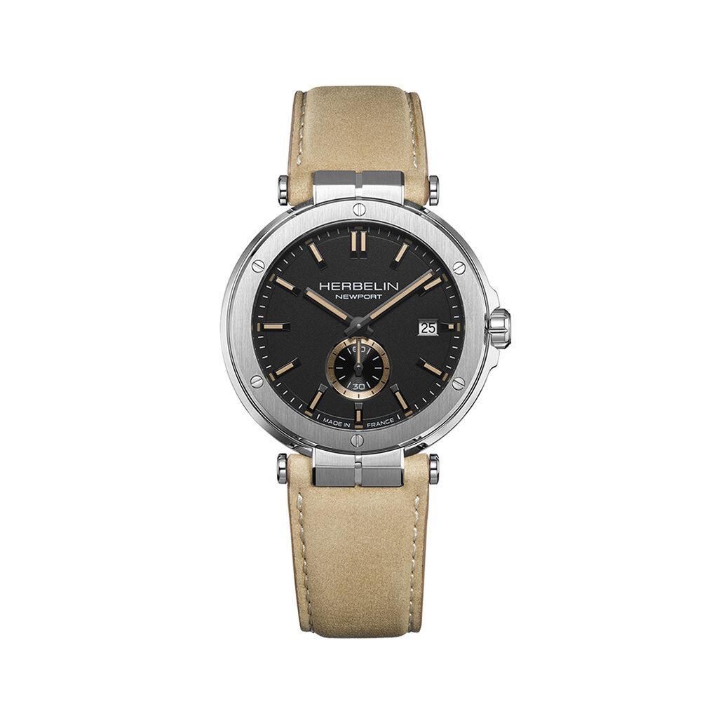 Montre Herbelin Newport Elegance Noir - F&ecirc;te des p&egrave;res Homme | Histoire d&rsquo;Or
