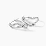 Cr&eacute;oles Hekate Or Blanc Strass - Boucles d'oreilles cr&eacute;oles Femme | Histoire d&rsquo;Or