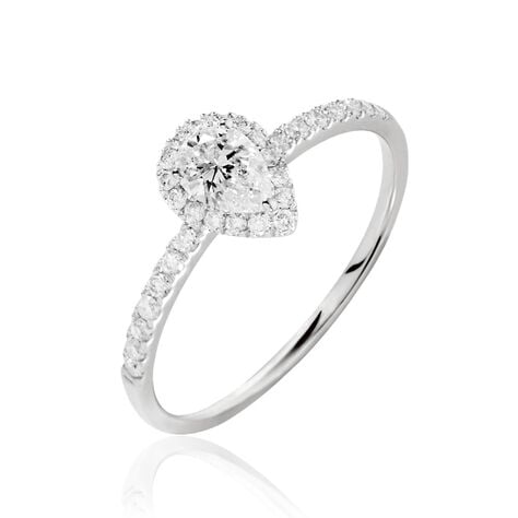 Bague Solitaire Tatiana Or Blanc Diamant - Bagues solitaires Femme | Histoire d’Or