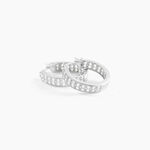 Cr&eacute;oles Argent Blanc Menelas Oxydes De Zirconium - Boucles d'oreilles cr&eacute;oles Femme | Histoire d&rsquo;Or