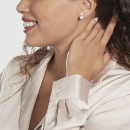 Boucles D'oreilles Clips Argent Blanc Viano Perles Oxydes - Boucles d'oreilles fantaisie Femme | Histoire d’Or