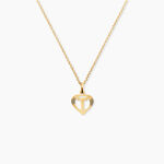 Pendentif Eudocie Coeur Lettre Or Jaune - Pendentifs Famille | Histoire d&rsquo;Or