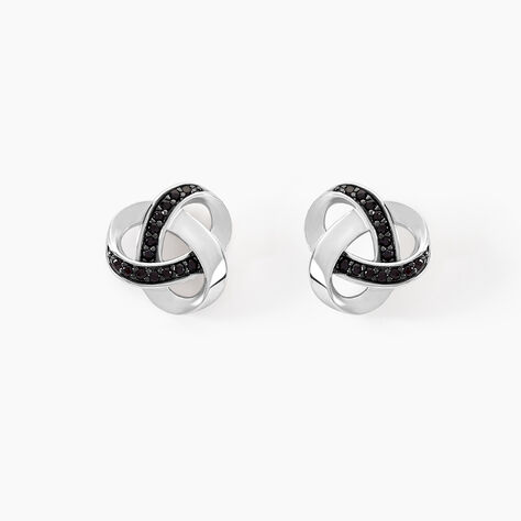 Boucles D'oreilles Puces Melina Argent Blanc Oxyde De Zirconium - Boucles d'oreilles fantaisie Femme | Histoire d’Or
