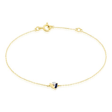 Bracelet Tameka Or Bicolore Saphir Diamant - Bracelets Femme | Histoire d’Or