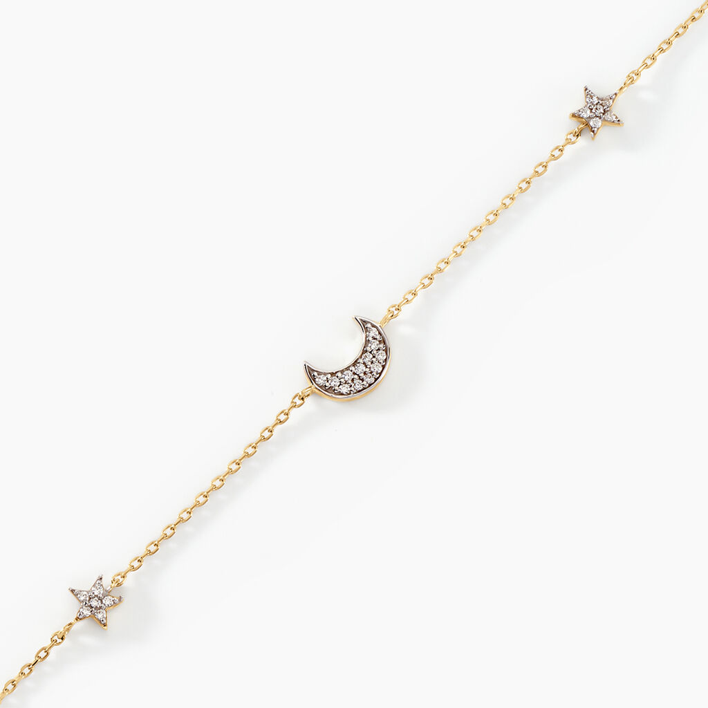 Bracelet Stellar Or Jaune Oxyde De Zirconium - Bracelets Femme | Histoire d&rsquo;Or