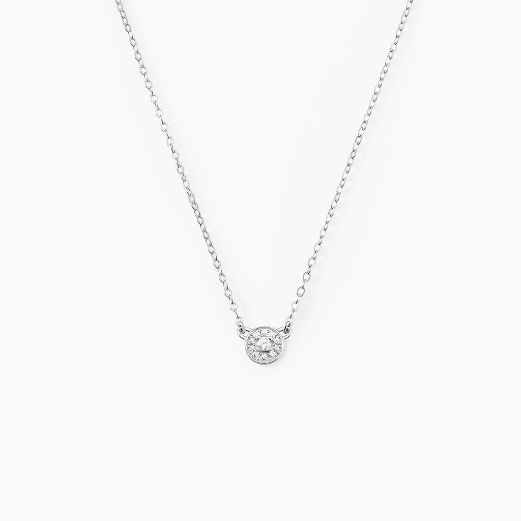 Collier Argent Blanc Auxana Oxyde De Zirconium - Colliers fantaisie Femme | Histoire d’Or