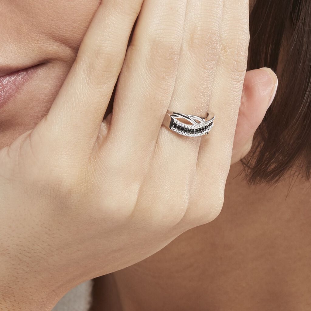 Bague Argent Blanc Agrona Oxydes De Zirconium - Bagues avec pierre Femme | Histoire d’Or