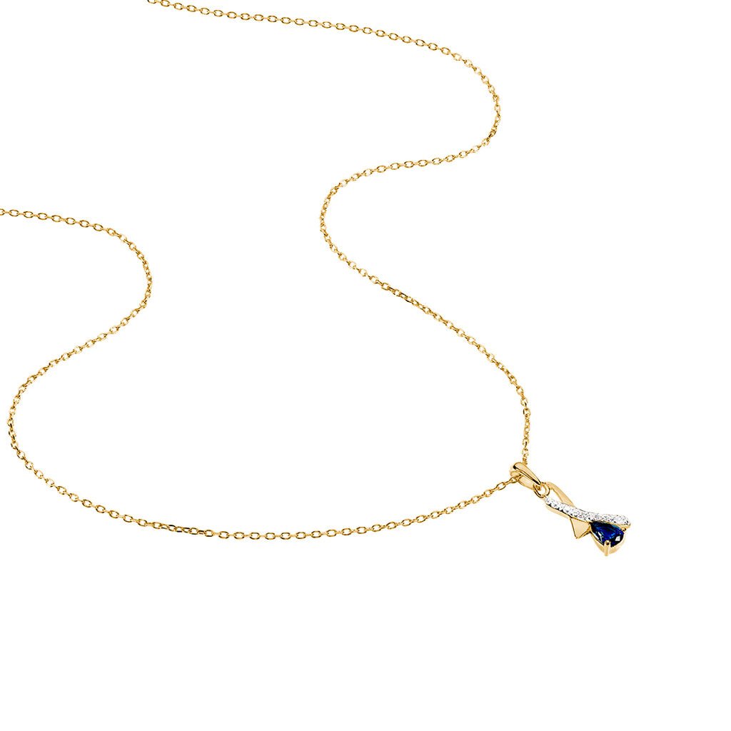 Collier Dyanah Plaque Or Jaune Oxyde De Zirconium - Colliers fantaisie Femme | Histoire d’Or