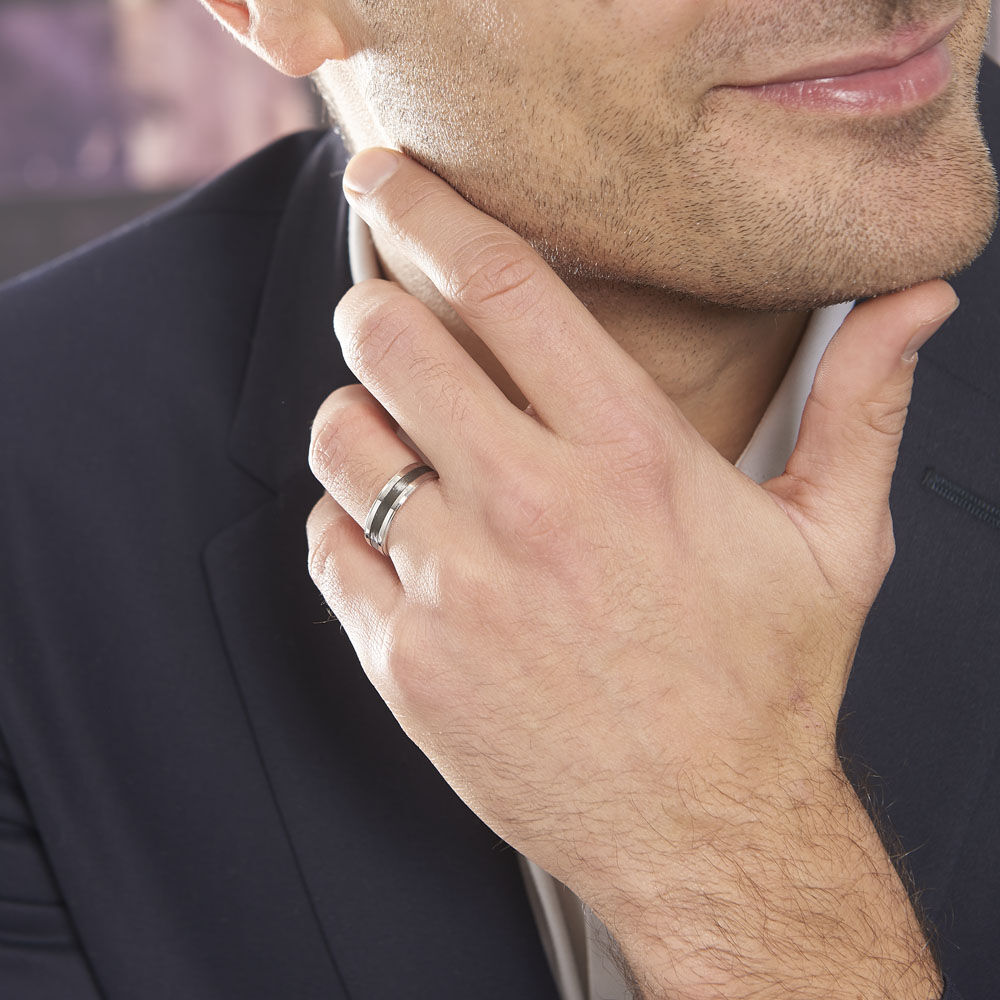 alliance homme argent