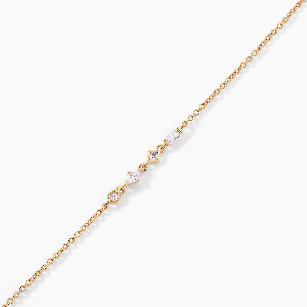 Bracelet Estela Plaque Or Jaune Oxyde De Zirconium - Bracelets Femme | Histoire d&rsquo;Or