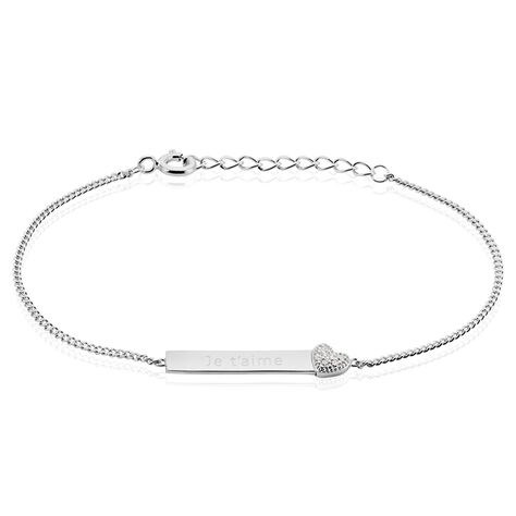 Bracelet Argent Rosule Oxydes De Zirconium - Bracelets Coeur Femme | Histoire d’Or