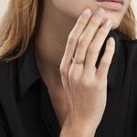 Bague Solitaire Plaqu&eacute; Or Jaune Arienne Oxydes De Zirconium - Bagues solitaires Femme | Histoire d&rsquo;Or