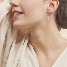 Boucles D'oreilles Pendantes Regane Or Jaune Oxyde De Zirconium - Boucles d'oreilles pendantes Femme | Histoire d’Or