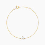 Bracelet Usoa Or Jaune Diamant Synth&eacute;tique - Bracelets Femme | Histoire d&rsquo;Or