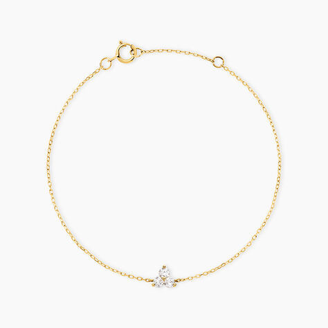 Bracelet Usoa Or Jaune Diamant Synth&eacute;tique - Bracelets Femme | Histoire d&rsquo;Or