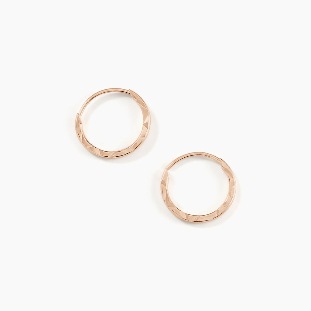 Créoles Valerina Or Rose - Boucles d'oreilles créoles Femme | Histoire d’Or