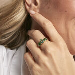 Bague Huffie Plaqu&eacute; Or Jaune Pierre D'imitation - Bagues avec pierre Femme | Histoire d&rsquo;Or