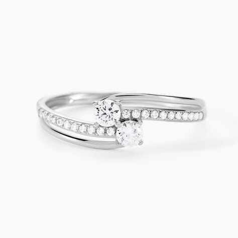 Bague Clarina Or Blanc Oxyde De Zirconium - Bagues avec pierre Femme | Histoire d’Or