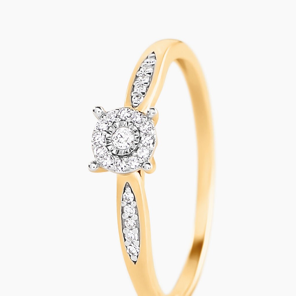 Bague Lakeshia Or Jaune Diamant - Bagues solitaires Femme | Histoire d&rsquo;Or