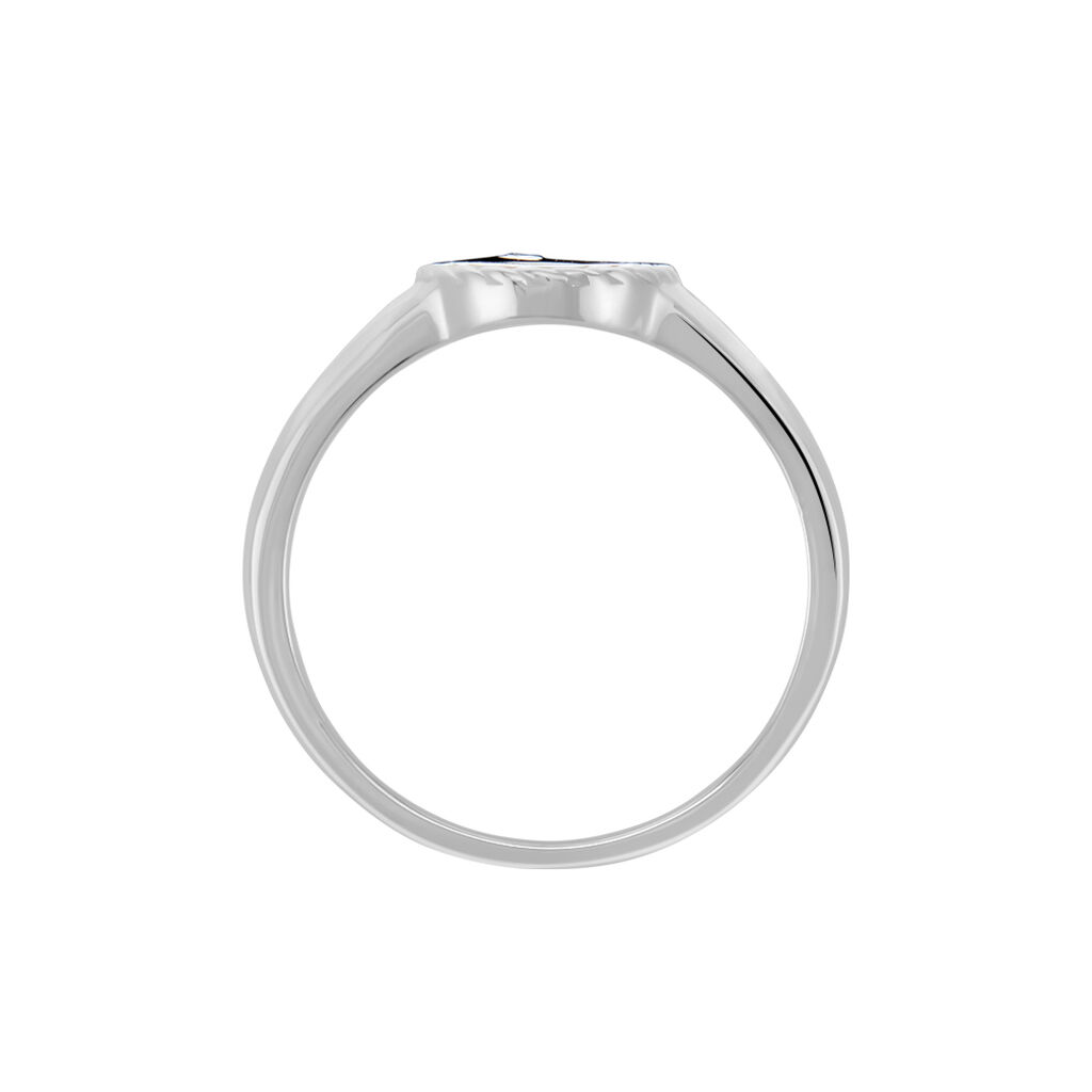 Bague Argent Blanc Lugus Email Et Oxyde De Zirconium -  Femme | Histoire d’Or