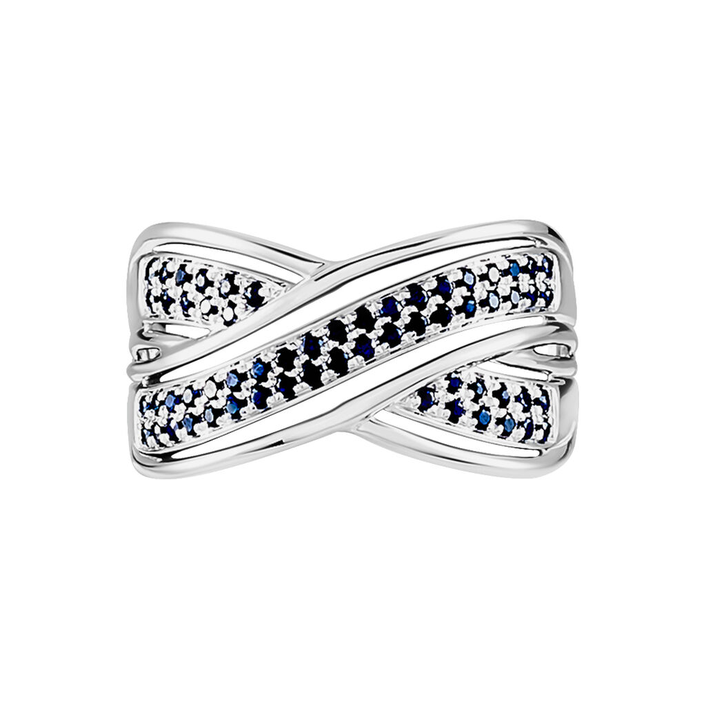 Bague Or Blanc Mauraine Saphirs - Bagues avec pierre Femme | Histoire d’Or