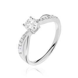 Bague Solitaire Doralicia Argent Blanc Oxyde De Zirconium - Bagues solitaires Femme | Histoire d’Or
