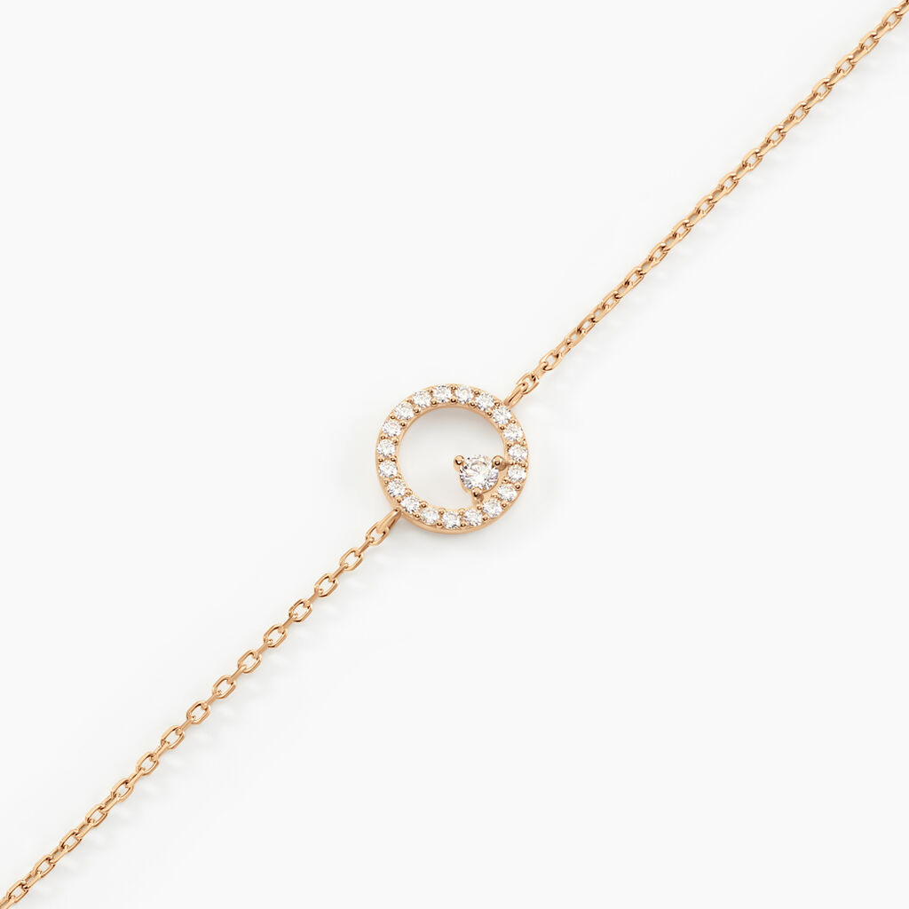 Bracelet Lila Plaqu&eacute; Or Jaune Oxyde De Zirconium - Bracelets Femme | Histoire d&rsquo;Or