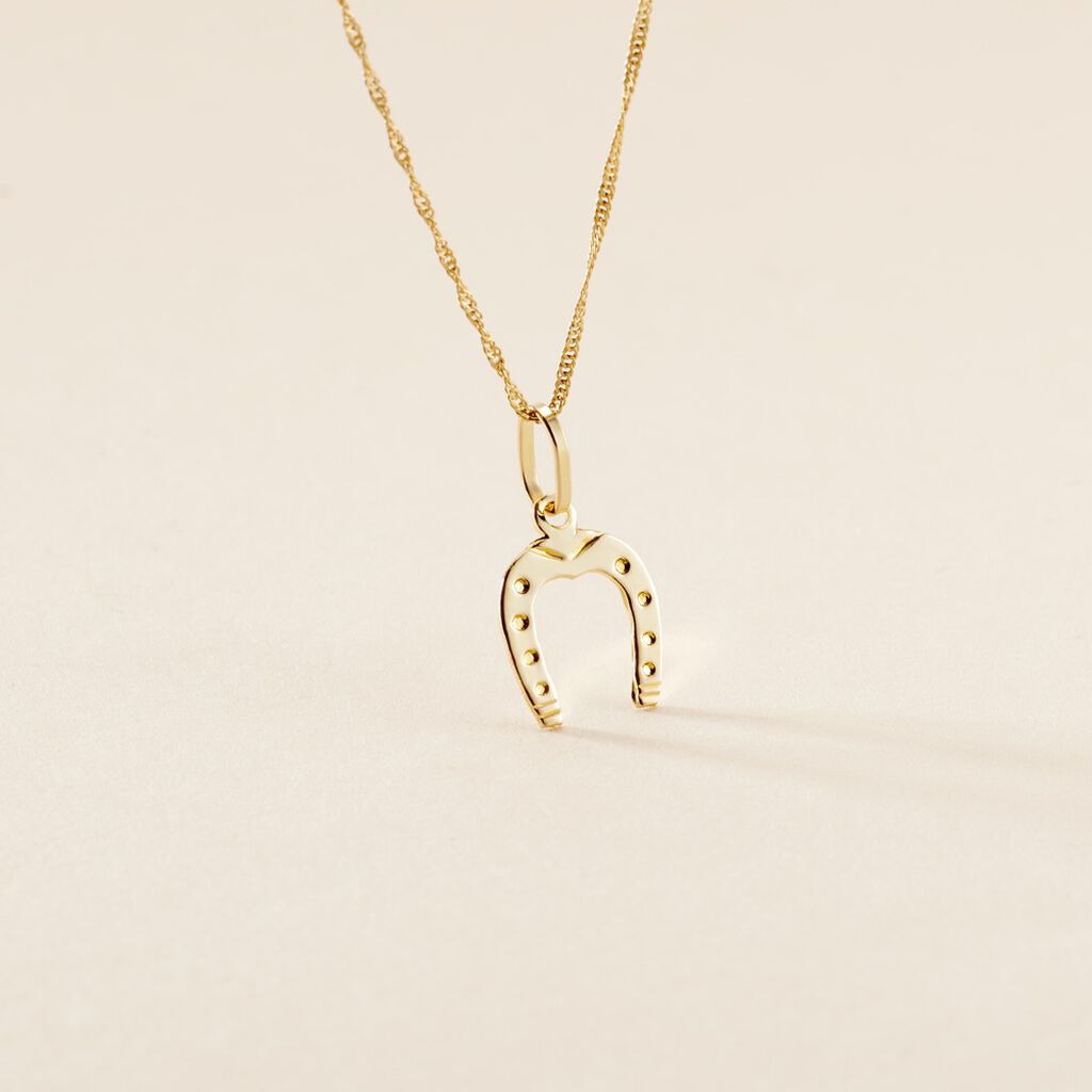 Pendentif Egide Fer A Cheval Or Jaune - Pendentifs Famille | Histoire d’Or