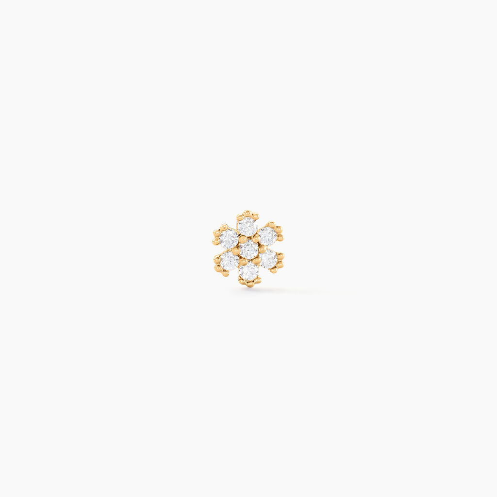 Piercing Gedeon Or Jaune Oxyde De Zirconium - Piercings d'oreilles Femme | Histoire d&rsquo;Or