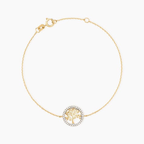 Bracelet Darell Or Jaune Oxyde De Zirconium - Bracelets Femme | Histoire d&rsquo;Or