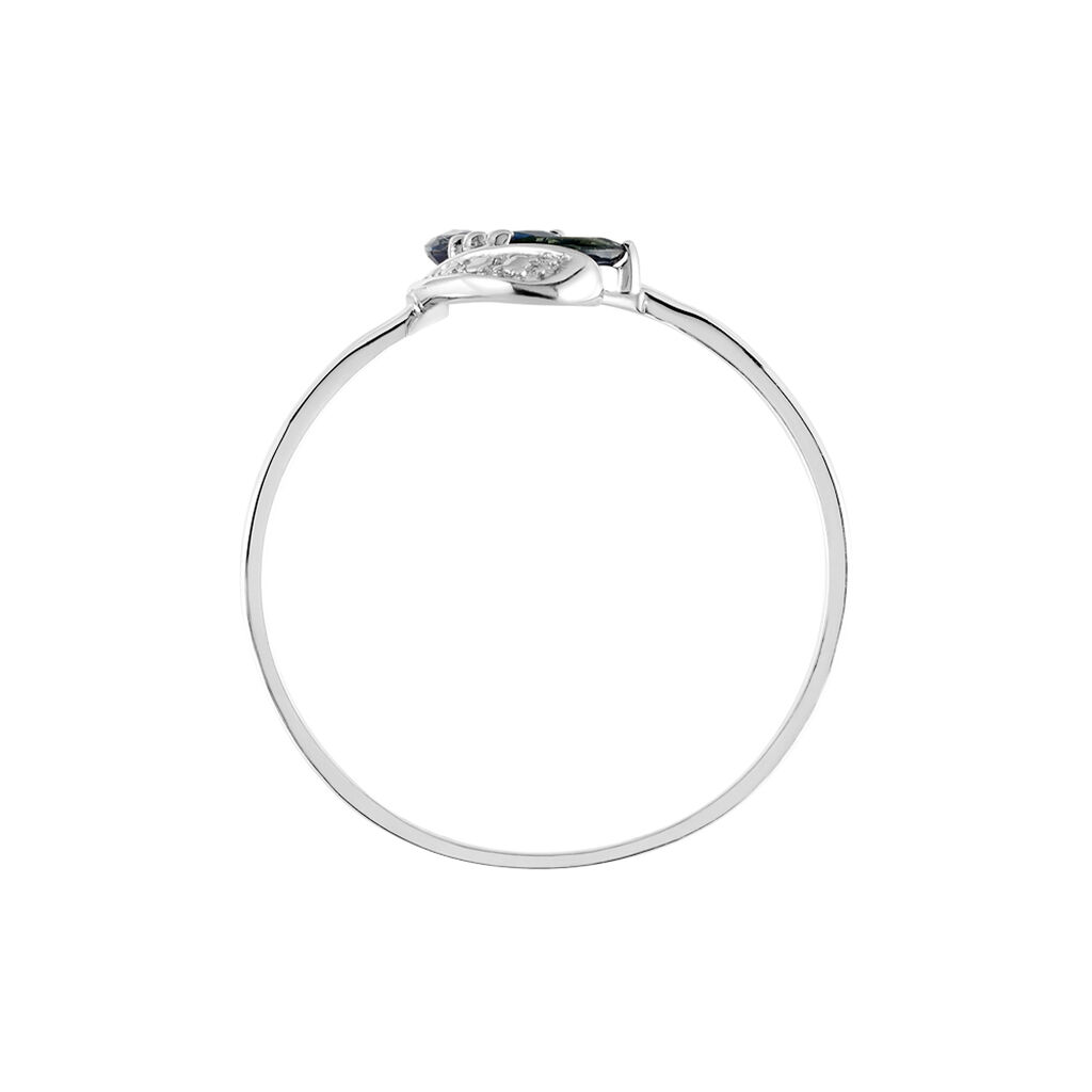 Bague Valy Or Blanc Saphir - Bagues avec pierre Femme | Histoire d’Or