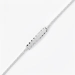 Bracelet Identit&eacute; Esta Maille For&ccedil;at Or Blanc - Bracelets Communion Enfant | Histoire d&rsquo;Or