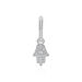 Créole Unitaire Ancelin Rondes Argent Blanc Oxyde De Zirconium - Boucles d'Oreilles Main de Fatma Femme | Histoire d’Or