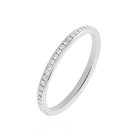 Alliance Laurie Demi-tour Or Blanc Diamant - Alliances Femme | Histoire d’Or