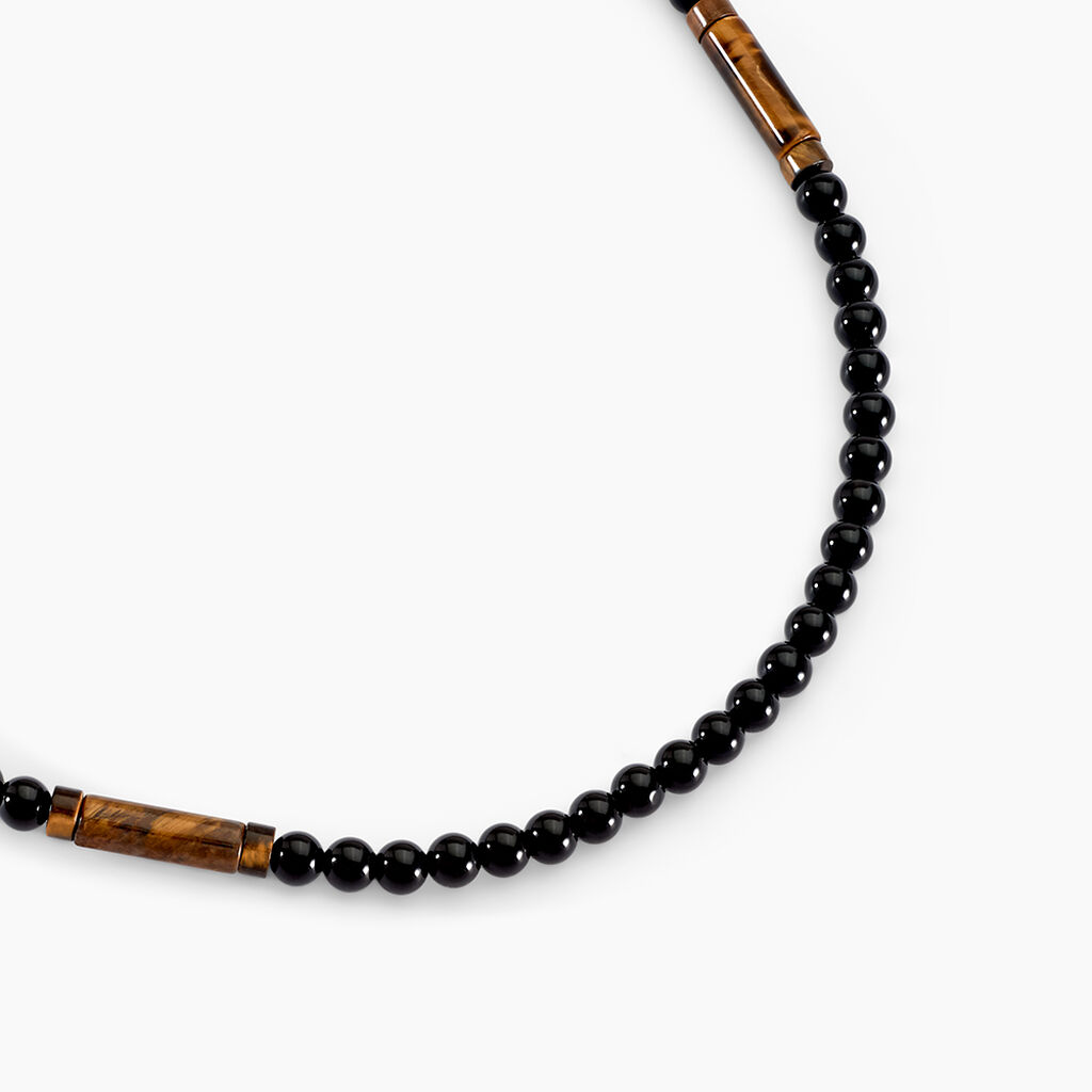 Collier Jourdan Jaycob Autres Noir Agate Quartz - Nouveautés Homme | Histoire d’Or