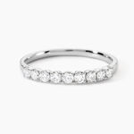 Demi Alliance Hera Platine Blanc Diamant - Alliances Femme | Histoire d&rsquo;Or