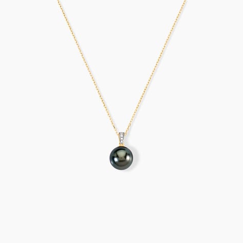 Collier Jodocus Or Jaune Perle De Tahiti Oxyde Zirconium - Colliers Femme | Histoire d&rsquo;Or