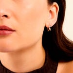 Cr&eacute;oles Printemps Precieux Argent Dor&eacute; A L'Or 750/1000 Topaze - Boucles d'oreilles cr&eacute;oles Femme | Histoire d&rsquo;Or
