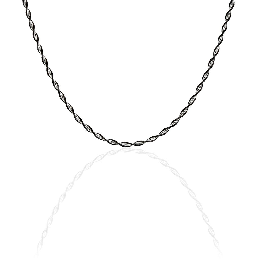 Collier Abie Torsade Argent Bicolore