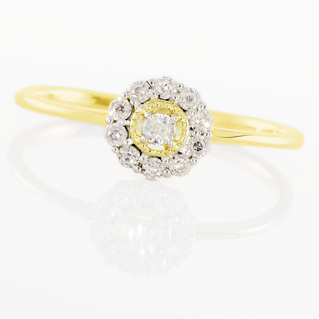 Bague Charletta Or Jaune Diamant - Bagues avec pierre Femme | Histoire d’Or