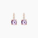 Boucles D'oreilles Puces Monroe Or Rose Quartz Oxyde De Zirconium - Clous d'oreilles Femme | Histoire d&rsquo;Or