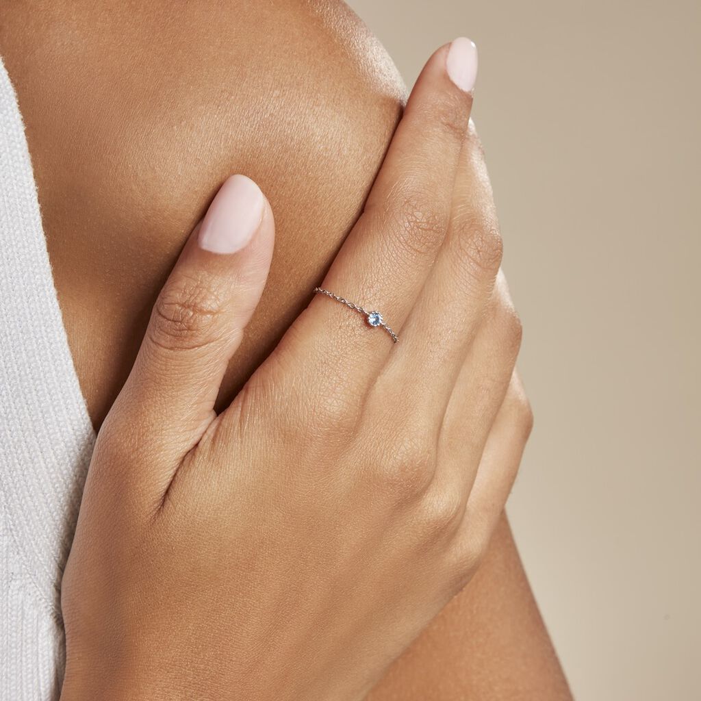 Bague Chaine Rio Selaron Argent Oxyde De Zirconium - Bagues solitaires Femme | Histoire d’Or