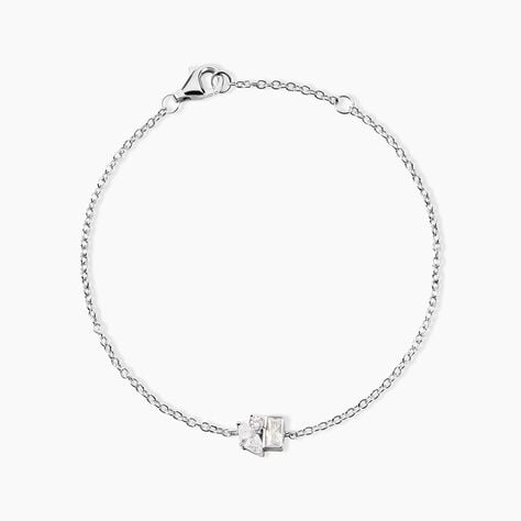 Bracelet Eseld Argent Blanc Oxyde De Zirconium - Bracelets Pierre Femme | Histoire d&rsquo;Or