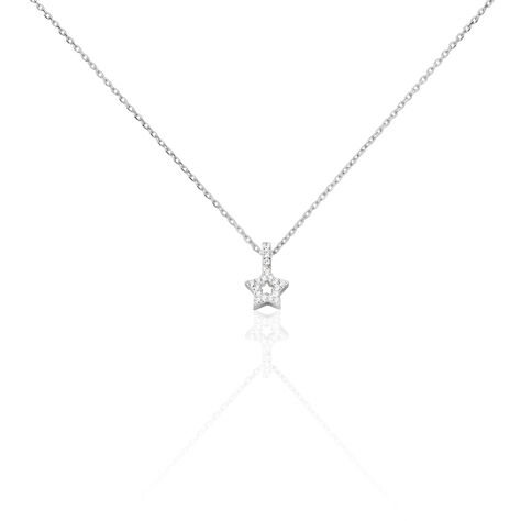 Collier Pierine Argent Blanc Oxyde De Zirconium - Colliers Etoile Femme | Histoire d’Or